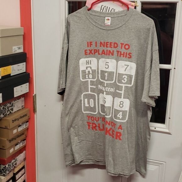 Mens Graphic Crewneck Trucker Tee Shirt NWOT size 2XL - Picture 2 of 6